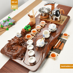 Bàn trà điện thông minh bằng gỗ B327