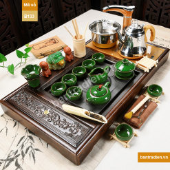 Bàn trà điện thông minh gỗ mặt đá B133