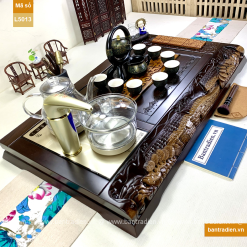 Bàn trà điện thông minh gỗ mun L5013