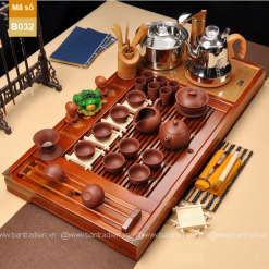 Bàn trà điện thông minh gỗ sồi B032