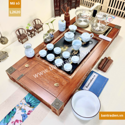 Bàn trà điện thông minh cao cấp gỗ hương L2620