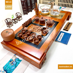 Bàn trà điện thông minh cao cấp gỗ hương L2202