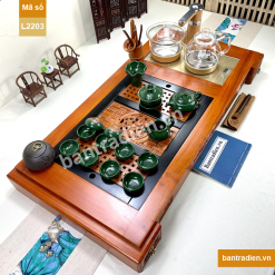Bàn trà điện thông minh cao cấp gỗ hương L2203