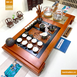 Bàn trà điện thông minh cao cấp gỗ hương L2205
