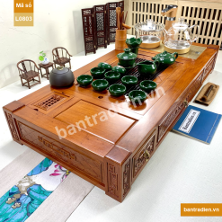 Bàn trà điện thông minh cao cấp gỗ hương L0803