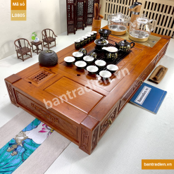 Bàn trà điện thông minh cao cấp gỗ hương L0805