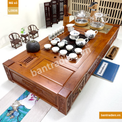 Bàn trà điện thông minh cao cấp gỗ hương L0806