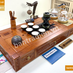 Bàn trà điện thông minh cao cấp gỗ hương L0811
