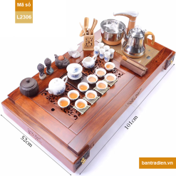 Bàn trà điện thông minh gỗ hương L2306