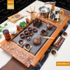 Bàn trà điện thông minh gỗ mặt đá B072