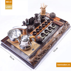 Bàn trà điện thông minh gỗ mun L5001