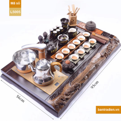 Bàn trà điện thông minh cao cấp gỗ mun L5005