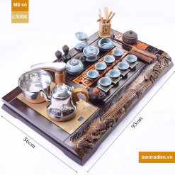 Bàn trà điện thông minh gỗ mun L5008