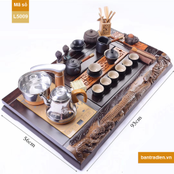 Bàn trà điện thông minh gỗ mun L5009