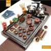 Bàn trà điện thông minh gỗ mặt đá B052